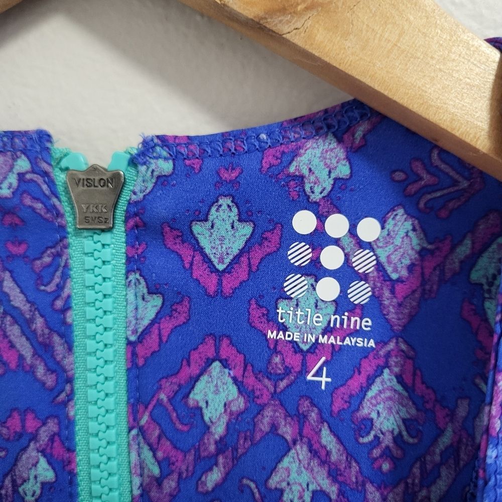 Title Nine Nimblene Athletic Dress Quick Dry Built In Bra Arrow Print Size 4 - Picture 4 of 8